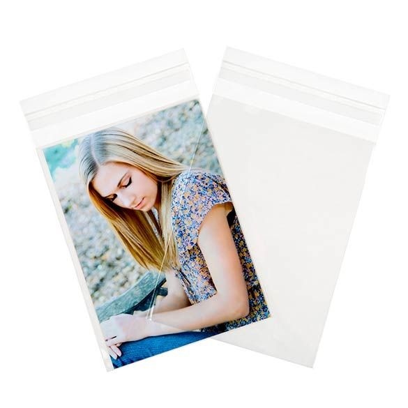 Sacchetto di plastica trasparente 13,5x18cm con chiusura adesiva (100 pezzi) [B75S]