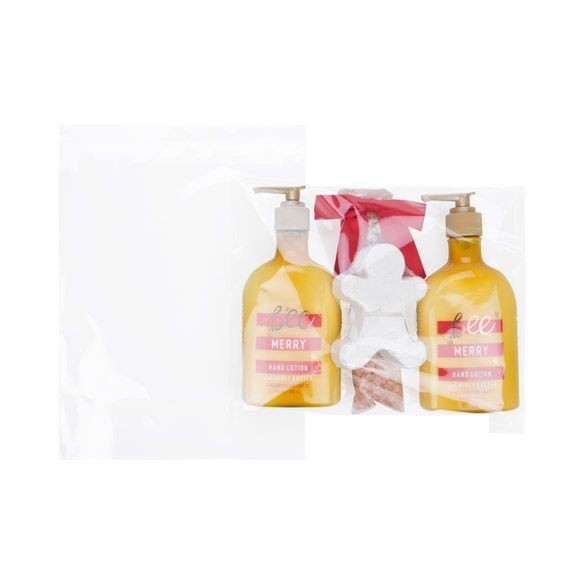 Sacchetto di plastica trasparente 20.2x24.5cm con chiusura adesiva (100 pezzi) [B79XL]