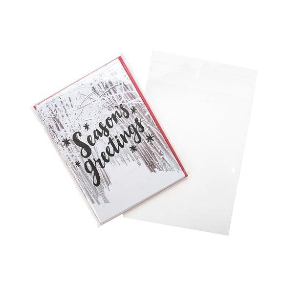 Sacchetto di plastica trasparente 14,8x19,1cm con chiusura adesiva (100 pezzi) [B7B2]