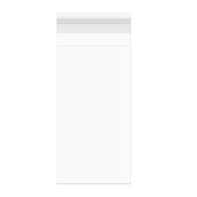 Sacchetto di plastica trasparente 5.5x11cm con chiusura adesiva (100 pezzi) [B2X4S]