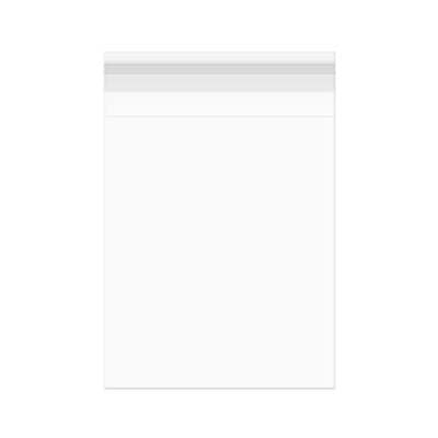 Sacchetto di plastica trasparente 8x11cm con chiusura adesiva (100 pezzi) [B34C]