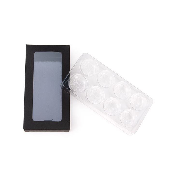 Black Kraft Artisan Candy Box Set, Round Insert 7x2.1x13.8 cm (25 pieces) [CNDYR272B]