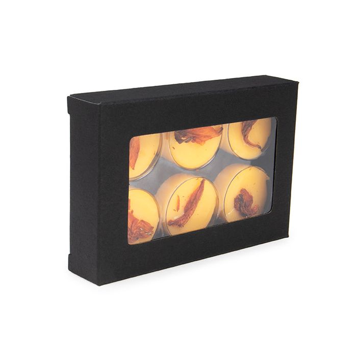 Nero Scatole in carta kraft per pasticceria artigianale, rotondo Inserti 7x2.1x10.3 cm (25 pezzi) [CNDYR274B]