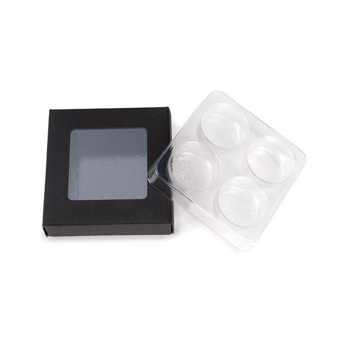 nero Scatole in carta kraft per pasticceria artigianale, rotondo Inserti 7x2.1x6.8 cm (25 pezzi) [CNDYR276B]