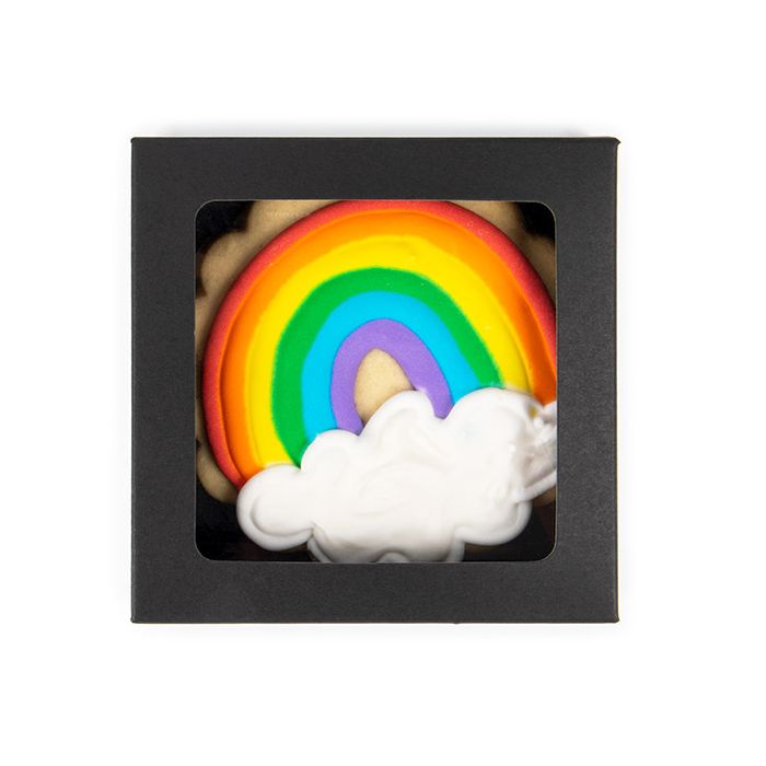 Scatola regalo nera con finestra 10.5x2.2x10.5 cm (25 pezzi) [WKRGB245]