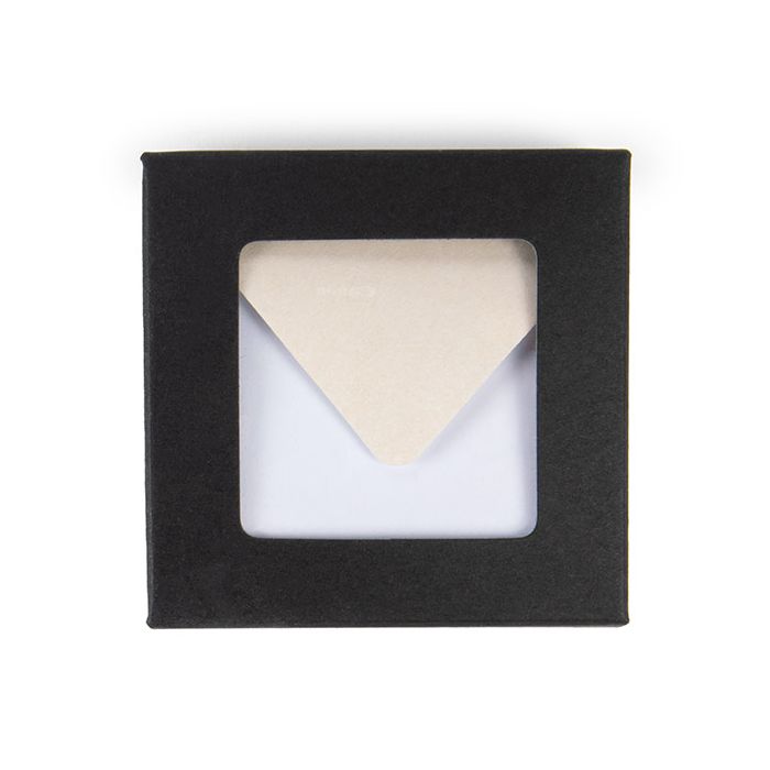 Scatola regalo nera con finestra 7x2.1x6.8 cm (25 pezzi) [WKRGB319]