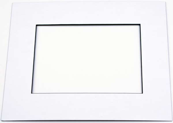 Passe-partout bianco/nero 19,4x24,5cm finestra - dimensioni esterne 27,9x35,6cm (10 pezzi) [MS20200]
