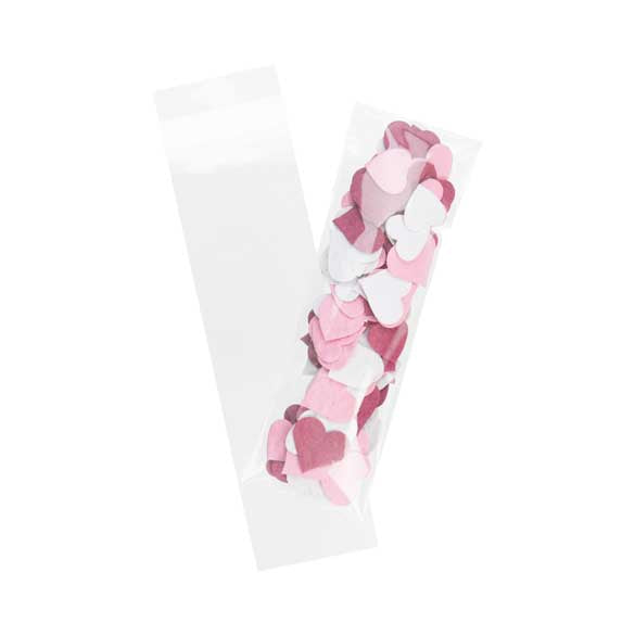 Sacchetto di plastica trasparente 5,5x18cm richiudibile (100 pezzi) [BM4]