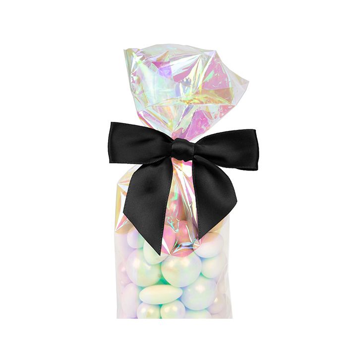 Fiocco pre-annodato 8,9 cm nero (25 pezzi) [BOWBL]