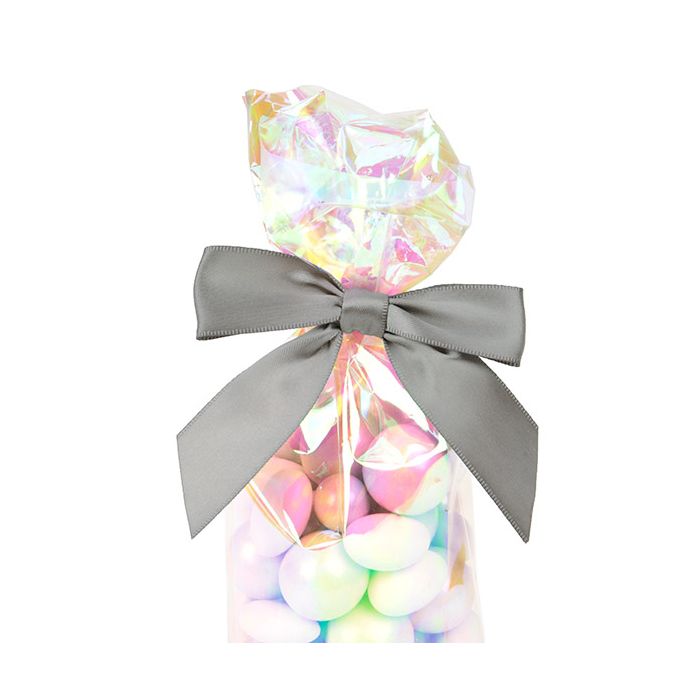 Fiocco pre-annodato 8,9 cm Grigio (25 pezzi) [BOWGY]