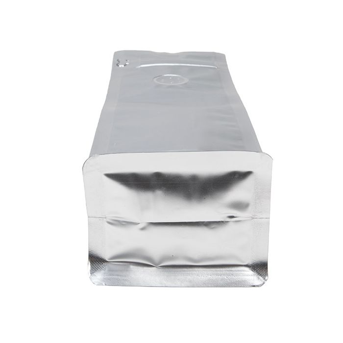 Sacchetto color argento per caffé con fondo piatto 7,9x6x26cm (50 Pezzi) [BBC1S]