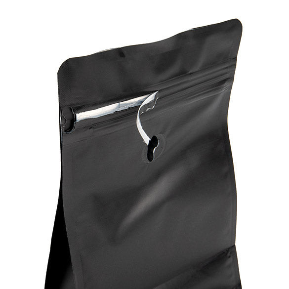 Sacchetto per caffè nero opaco con valvola 12,7x7,9x20,3 cm (50 pezzi) [BBC2MB]