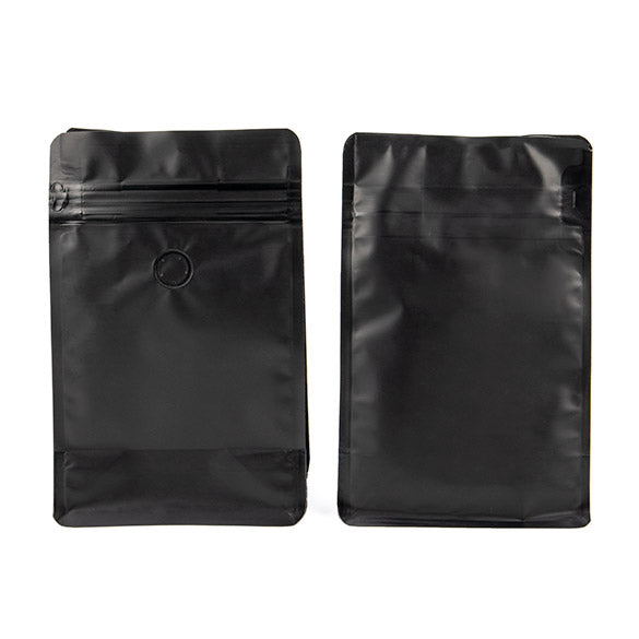 Sacchetto per caffè nero opaco con valvola 12,7x7,9x20,3 cm (50 pezzi) [BBC2MB]