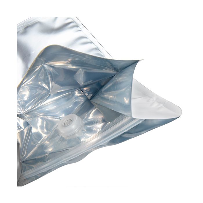 Buste doypack color argento con valvola 12,7x7,9x20,3 cm (50 pezzi) [BBC2S]