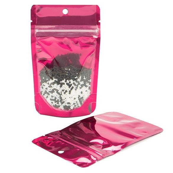 Stand Up Pouches Transparent/Fuchsia 7.9x5.1x13cm | 28 grams