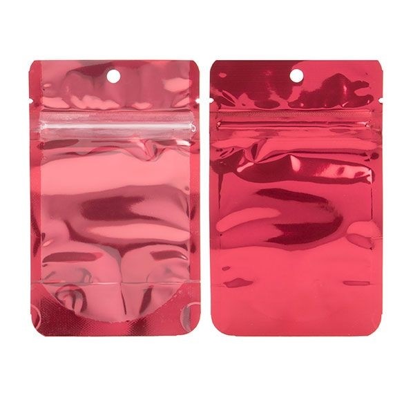 Buste doypack trasparenti/rosso 7.9x5.1x13cm | 28 grammi (100 pezzi) [ZBGB1RD]