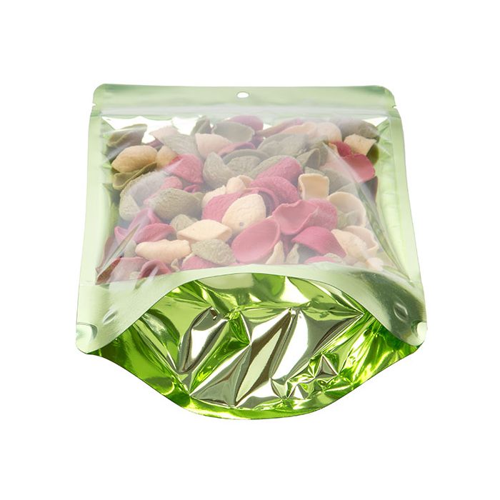 Buste doypack verdi 14,9x8,9x23,2cm con foro (100 Pezzi) [ZBGB7GR]