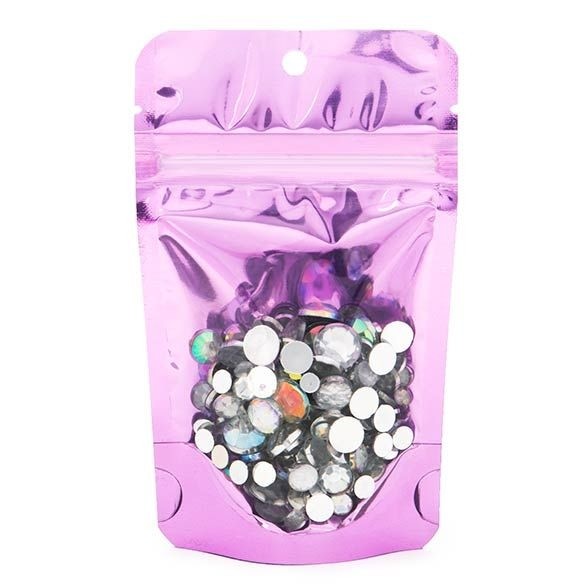 Buste doypack trasparenti/rosa 7.9x5.1x13cm | 28 grammi (100 pezzi) [ZBGB1PK]