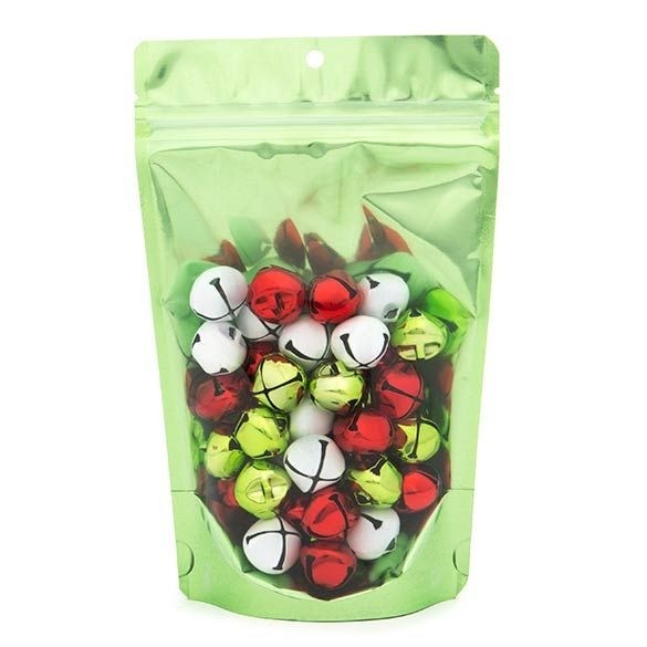 Buste doypack trasparenti/verde 13x7.9x20.6cm | 57 grammi (100 pezzi) [ZBGB3GR]