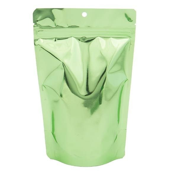 Buste doypack trasparenti/verde 13x7.9x20.6cm | 57 grammi (100 pezzi) [ZBGB3GR]