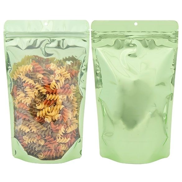 Buste doypack trasparenti/verde 17.1x8.9x28.6cm | 340 grammi (100 pezzi) [ZBGB4GR]