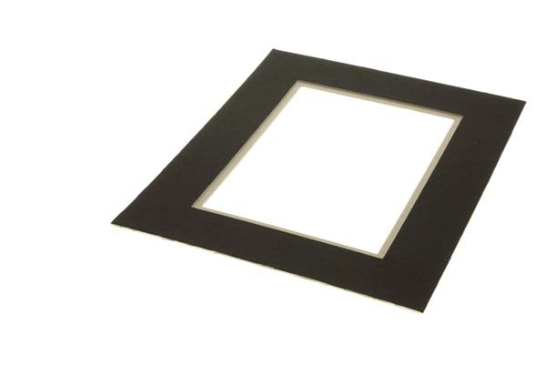 Passe-partout doppio spessore nero/bianco 27,9x35,6cm con finestra 20,6x27cm (10 pezzi) [MD20159]