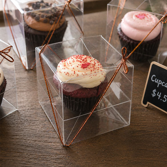 Scatola per 1 Cupcake 10.2 x 10.2 x 10.2cm (100 Pezzi) [CBS56]