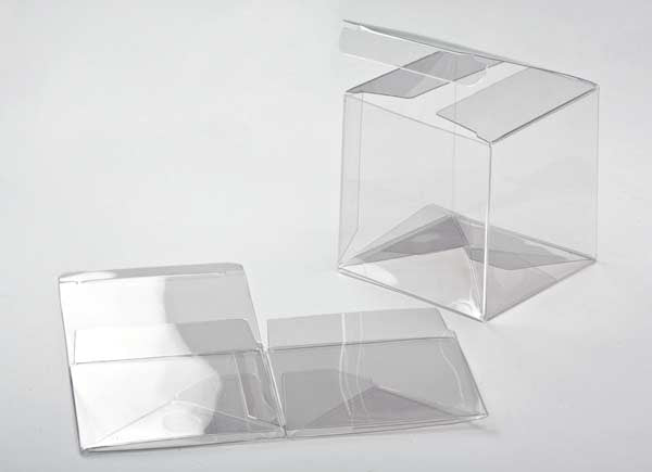 Scatole trasparenti 15,9x14x19,4cm fondo pop up (25 pezzi) [PLB106]