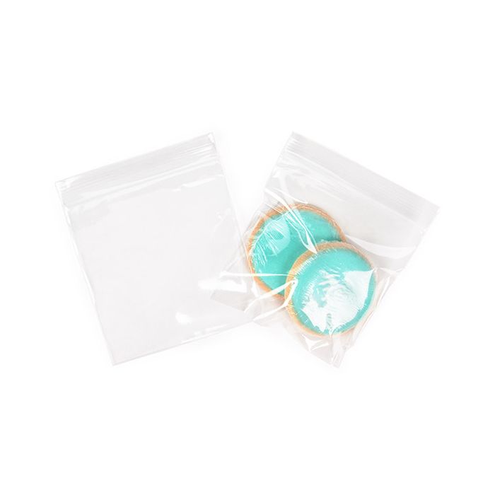 Sacchetto trasparente con chiusura a pressione 10,2x10,2 cm PE 50 Microns (100 pezzi) [CEZC44]