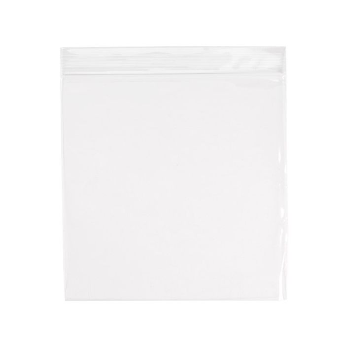 Sacchetto trasparente con chiusura a pressione 15,2x15,2 cm PE 50 Microns (100 pezzi) [CEZC66]
