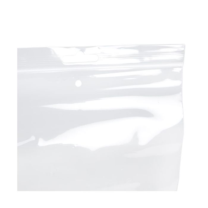 Sacchetto trasparente con chiusura a pressione con foro europeo e foro di aerazione 17,8x22,9 cm (100 pezzi) [CEZE79V]