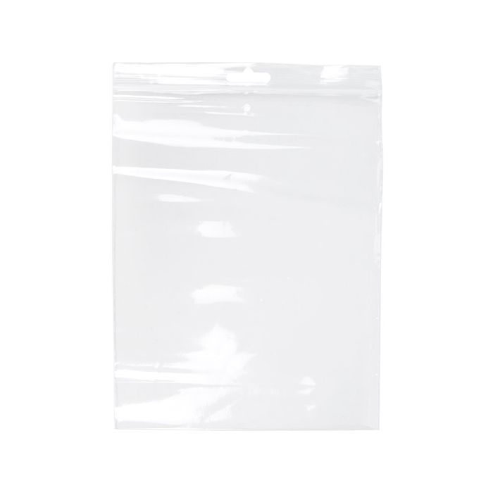 Sacchetto trasparente con chiusura a pressione con foro europeo e foro di aerazione 17,8x22,9 cm (100 pezzi) [CEZE79V]