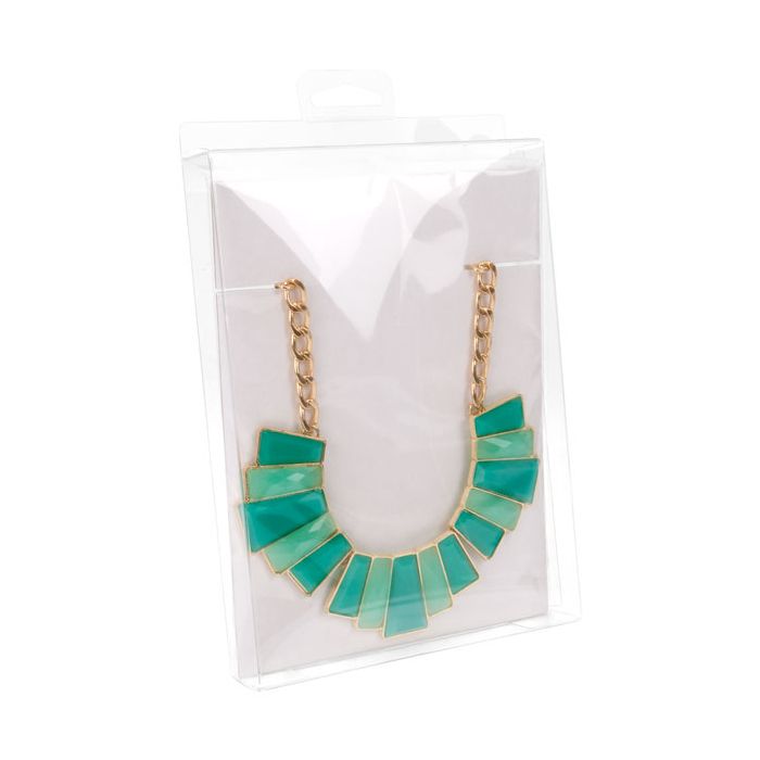 Scatole trasparenti 13.7x2.5x18.7cm (con foro per appendere nel mezzo) (25 pezzi) [CHFB15]