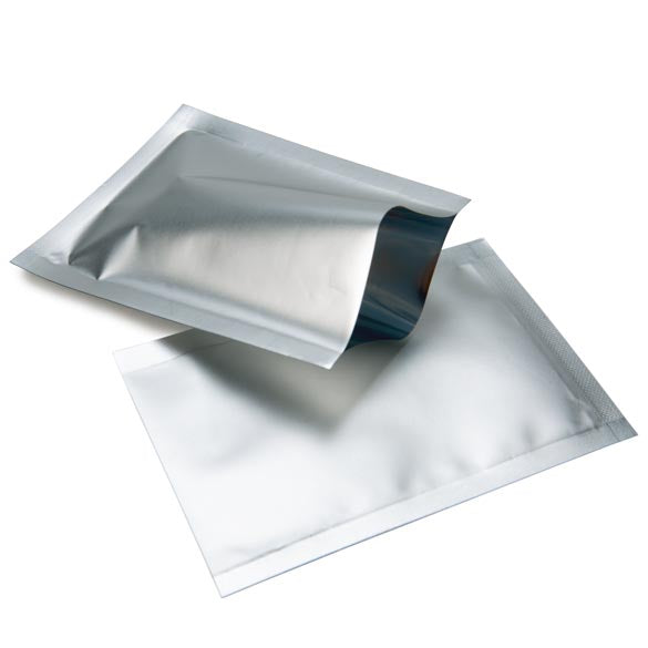 Sacchetto di plastica color Argento 6,5x9cm a prova di bambino sigillabile a caldo (100 pezzi) [CRB1S]