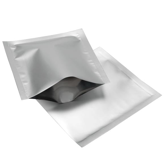Sacchetto di plastica color Argento 9x9.5cm a prova di bambino sigillabile a caldo (100 pezzi) [CRB2S]