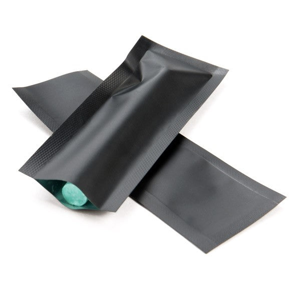 Sacchetto di plastica nero opaco 3.8x10.2cm a prova di bambino sigillabile a caldo (100 pezzi) [CRB4B]