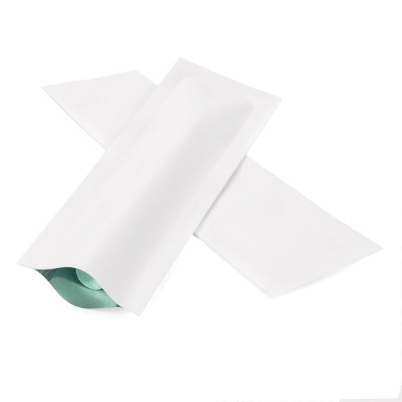 Sacchetto di plastica bianco opaco 3,8x12,7cm a prova di bambino sigillabile a caldo (100 pezzi) [CRB5W]