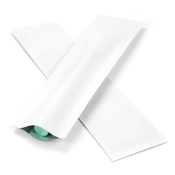 Sacchetto di plastica bianco opaco 3,8x15,2cm a prova di bambino sigillabile a caldo (100 pezzi) [CRB6W]