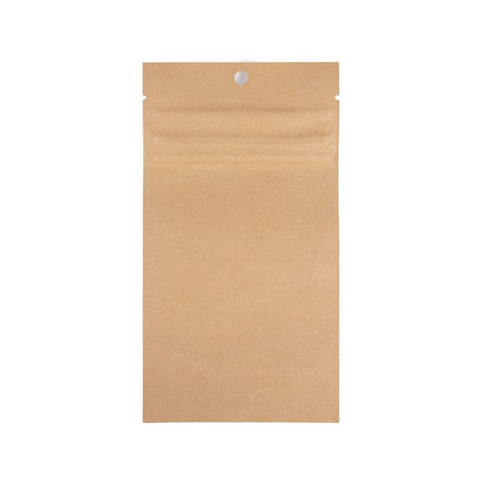 Sacchetto kraft a prova di bambino con cerniera resistente ai bambino 7.6x11.4 cm (100 pz) [CRHZB3K]