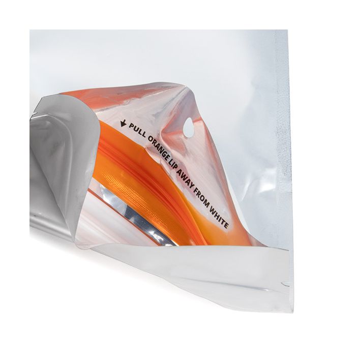 Sacchetto argento prova di bambino con cerniera resistente ai bambino  7.6x11.4 cm (100 pz) [CRHZB3MS]