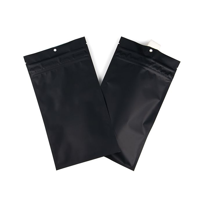 Sacchetto nero prova di bambino con cerniera resistente ai bambino 12.7x20.8 cm (100 pz) [CRHZB6MB]