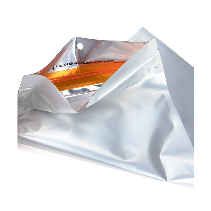 Sacchetto argento prova di bambino con cerniera resistente ai bambino 12.7x20.8 cm (100 pz) [CRHZB6MS]