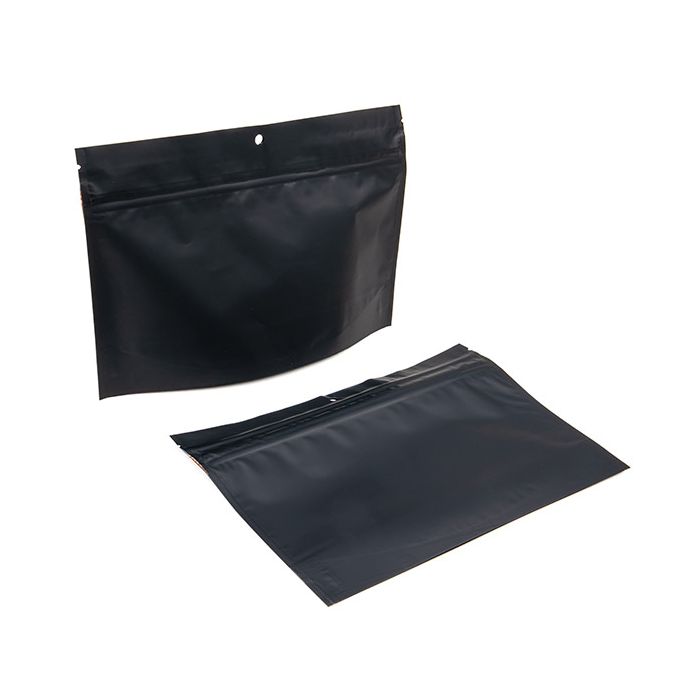 Busta doypack a prova di bambino nero opaco 22,9x6,2x15,2cm (100 pezzi) [CRP96MB]