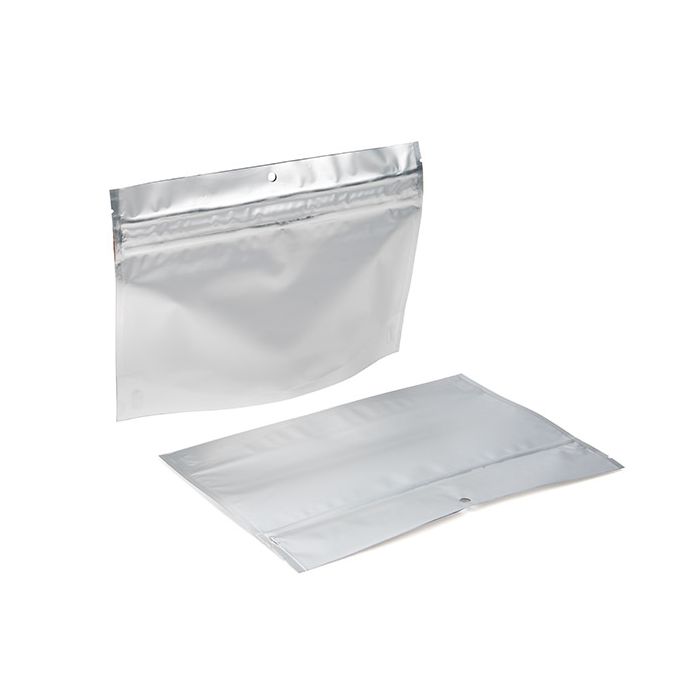 Busta doypack argento opaco a prova di bambino 22,9x6,2x15,2cm (100 pezzi) [CRP96MS]