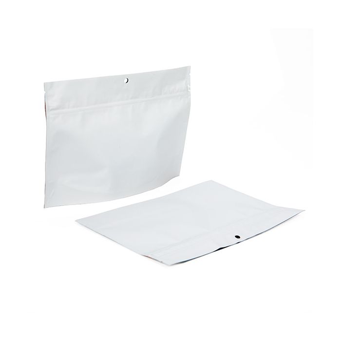 Busta doypack bianco opaco a prova di bambino 22,9x6,2x15,2cm (100 pezzi) [CRP96MW]