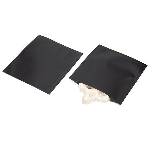Sacchetto di plastica nero opaco 8.9x9.5cm a prova di bambino sigillabile a caldo (100 pezzi) [CRB2B]