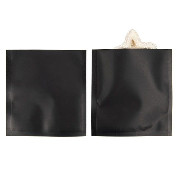 Sacchetto di plastica nero opaco 8.9x9.5cm a prova di bambino sigillabile a caldo (100 pezzi) [CRB2B]