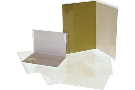 Copertine trasparenti pieghevoli per cartoline e biglietti 22.9x29.2cm (100 pezzi) [CJHS]
