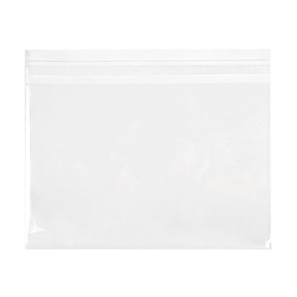 Sacchetto di plastica trasparente 23.5x15.9cm con chiusura adesiva (100 pezzi) [B69]