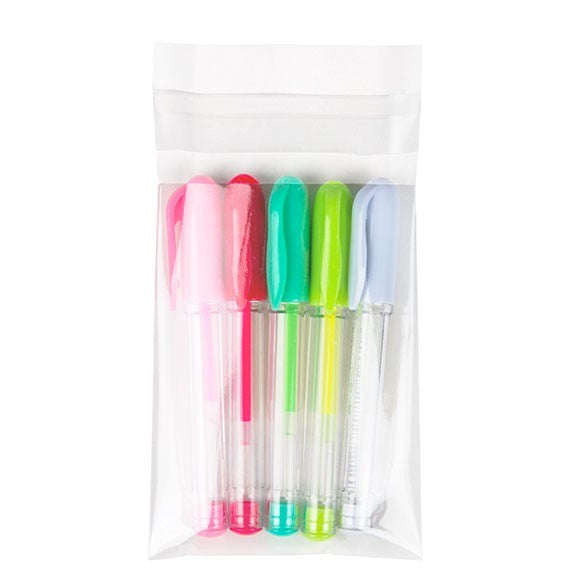 Sacchetto di plastica trasparente 6.4x8.9cm con chiusura adesiva (250 pezzi) [VL2]